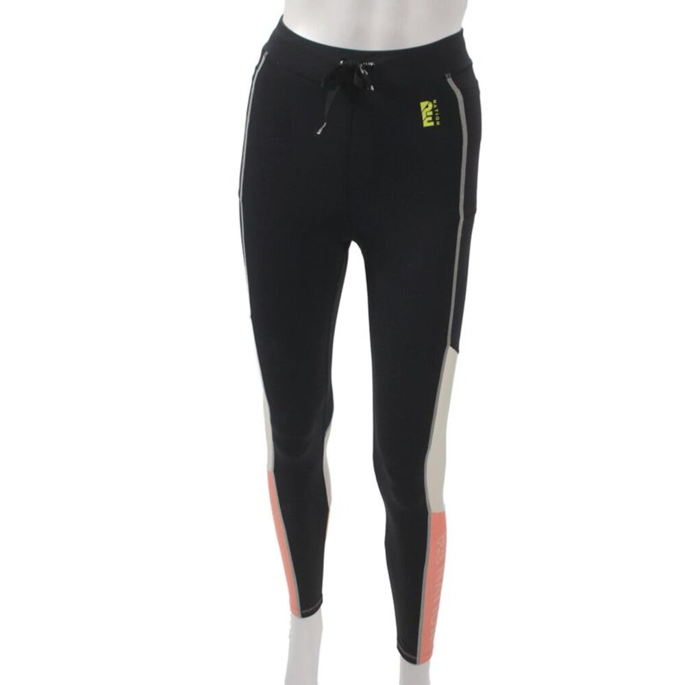 PE Nation Women Black Colorblock Ankle Leggings Athleisure Size S